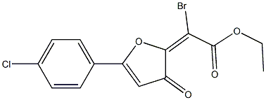 2-[Bromo(ethoxycarbonyl)methylene]-5-(4-chlorophenyl)furan-3(2H)-one 结构式