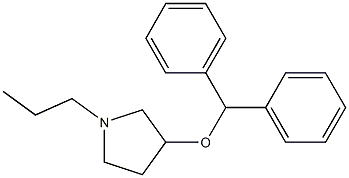 3-Diphenylmethoxy-1-propylpyrrolidine 结构式
