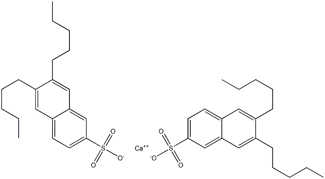 Bis(6,7-dipentyl-2-naphthalenesulfonic acid)calcium salt 结构式