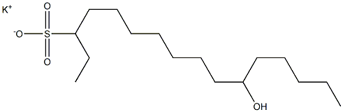 11-Hydroxyhexadecane-3-sulfonic acid potassium salt 结构式