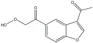 3-Acetyl-5-(hydroperoxyacetyl)benzofuran 结构式