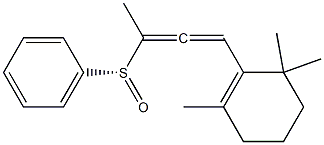 2-[(R)-3-Phenylsulfinyl-1,2-butadien-1-yl]-1,3,3-trimethyl-1-cyclohexene 结构式