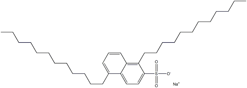 1,5-Didodecyl-2-naphthalenesulfonic acid sodium salt 结构式