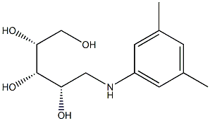 1-[(3,5-Dimethylphenyl)amino]-1-deoxy-D-ribitol 结构式