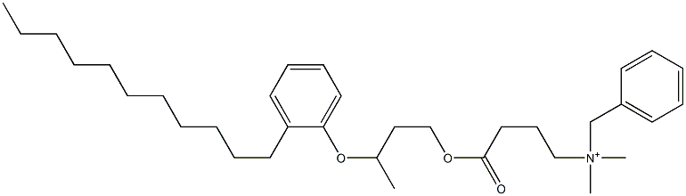 N,N-Dimethyl-N-benzyl-N-[3-[[3-(2-undecylphenyloxy)butyl]oxycarbonyl]propyl]aminium 结构式