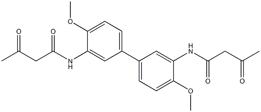 N,N'-Diacetoacetyl-4,4'-dimethoxy-1,1'-biphenyl-3,3'-diamine 结构式