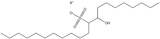 9-Hydroxyhenicosane-10-sulfonic acid potassium salt 结构式