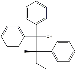 [S,(-)]-2-Methyl-1,1,2-triphenyl-1-butanol 结构式