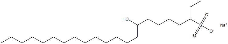 8-Hydroxydocosane-3-sulfonic acid sodium salt 结构式