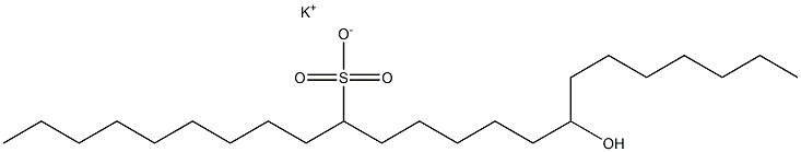 16-Hydroxytricosane-10-sulfonic acid potassium salt 结构式