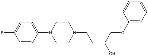1-(Phenoxy)-4-[4-[4-fluorophenyl]-1-piperazinyl]-2-butanol 结构式