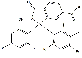 1,1-Bis(4-bromo-6-hydroxy-2,3-dimethylphenyl)-1,3-dihydro-3-oxoisobenzofuran-6-carboxylic acid 结构式