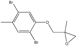 2,5-Dibromo-4-methylphenyl 2-methylglycidyl ether 结构式