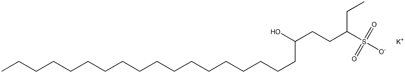 6-Hydroxytetracosane-3-sulfonic acid potassium salt 结构式
