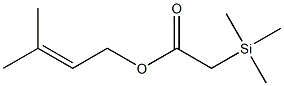 Trimethylsilylacetic acid 3-methyl-2-butenyl ester 结构式