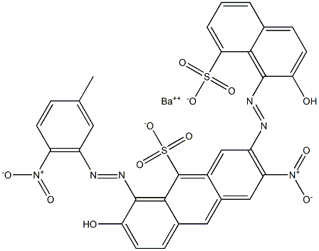 Bis[1-[(3-methyl-6-nitrophenyl)azo]-2-hydroxy-8-naphthalenesulfonic acid]barium salt 结构式