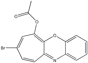 6-Acetoxy-8-bromobenzo[b]cyclohept[e][1,4]oxazine 结构式