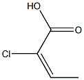 (E)-2-Chloro-2-butenoic acid 结构式