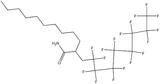 2-(2,2,3,3,4,4,5,5,6,6,7,7,8,8,9,9,9-Heptadecafluorononyl)dodecanamide 结构式