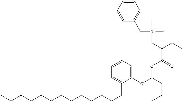 N,N-Dimethyl-N-benzyl-N-[2-[[1-(2-tridecylphenyloxy)butyl]oxycarbonyl]butyl]aminium 结构式