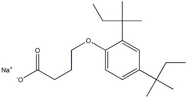 4-(2,4-Di-tert-pentylphenoxy)butyric acid sodium salt 结构式