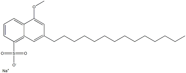 5-Methoxy-7-tetradecyl-1-naphthalenesulfonic acid sodium salt 结构式