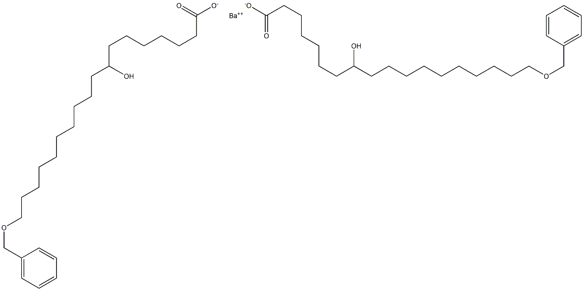 Bis(18-benzyloxy-8-hydroxystearic acid)barium salt 结构式