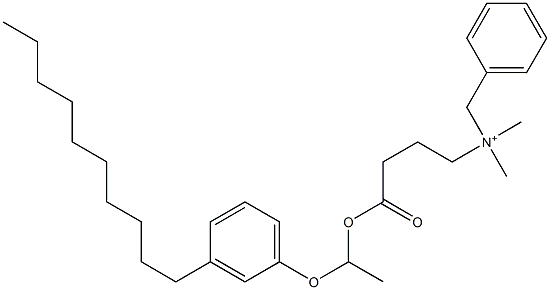 N,N-Dimethyl-N-benzyl-N-[3-[[1-(3-decylphenyloxy)ethyl]oxycarbonyl]propyl]aminium 结构式