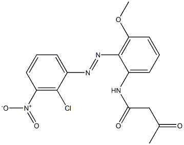 2-Acetyl-2'-(2-chloro-3-nitrophenylazo)-3'-methoxyacetanilide 结构式