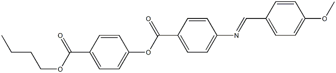 4-[4-(4-Methoxybenzylideneamino)benzoyloxy]benzoic acid butyl ester 结构式