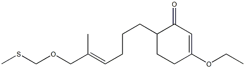 3-Ethoxy-6-(5-methyl-1-methylthiomethoxy-4-hexenyl)-2-cyclohexen-1-one 结构式