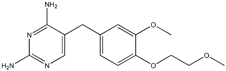 2,4-Diamino-5-[3-methoxy-4-(2-methoxyethoxy)benzyl]pyrimidine 结构式