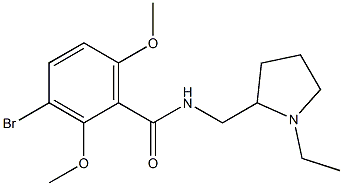 3-Bromo-2,6-dimethoxy-N-[(1-ethyl-2-pyrrolidinyl)methyl]benzamide 结构式