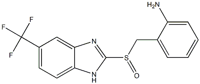 5-(Trifluoromethyl)-2-[[2-[amino]benzyl]sulfinyl]-1H-benzimidazole 结构式