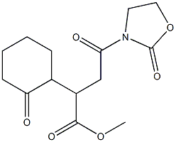 2-(2-Oxocyclohexyl)-4-oxo-4-(2-oxooxazolidin-3-yl)butyric acid methyl ester 结构式