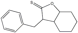 3a,4,5,6,7,7a-Hexahydro-3-benzylbenzofuran-2(3H)-thione 结构式