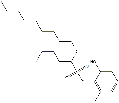 5-Pentadecanesulfonic acid 2-hydroxy-6-methylphenyl ester 结构式