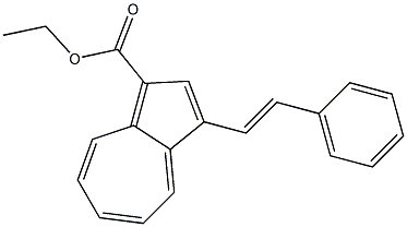 3-(2-Phenylethenyl)azulene-1-carboxylic acid ethyl ester 结构式