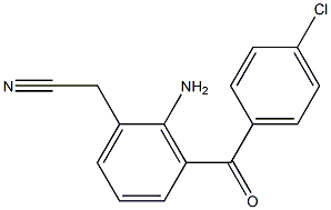 2-Amino-3-(4-chlorobenzoyl)benzeneacetonitrile 结构式