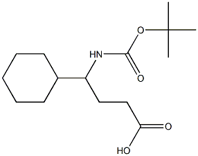 4-tert-butoxycarbonylamino-4-cyclohexyl-butyric acid 结构式