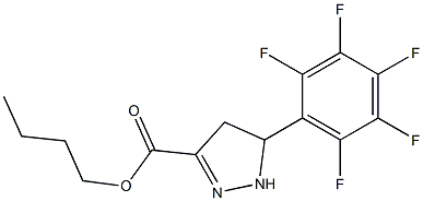 BUTYL 5-(PERFLUOROPHENYL)-4,5-DIHYDRO-1H-PYRAZOLE-3-CARBOXYLATE 结构式