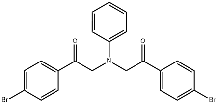 1-(4-BROMO-PHENYL)-2-([2-(4-BROMO-PHENYL)-2-OXO-ETHYL]-PHENYL-AMINO)-ETHANONE 结构式