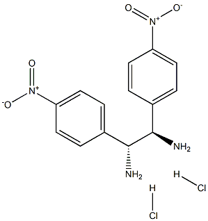 (R,R)-1,2-二(4-硝基苯基)-1,2-乙二胺二盐酸盐,95%,E 结构式