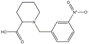 1-[(3-NITROPHENYL)METHYL]-2-PIPERIDINECARBOXYLIC ACID 结构式