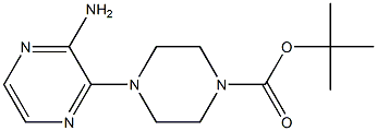2-氨基-3-(4-BOC-哌嗪-1-基)吡嗪 结构式
