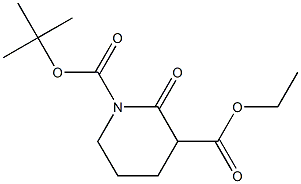 N-BOC-3-乙氧羰基-2-哌啶酮 结构式