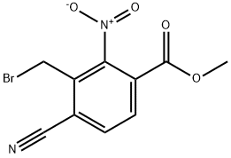 3-(溴甲基)-4-氰基-2-硝基苯甲酸甲酯 结构式