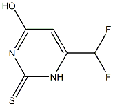 4-Hydroxy-2-thio-6-(difluoromethyl)pyrimidine 结构式