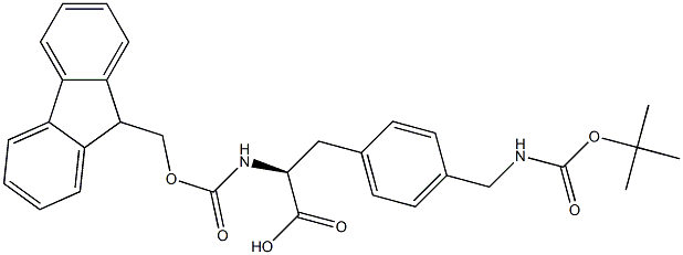 Fmoc-4-(Boc-aminomethyl)-L-phenylalanine 结构式