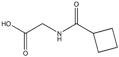 2-[(Cyclobutylcarbonyl)amino]acetic acid 结构式